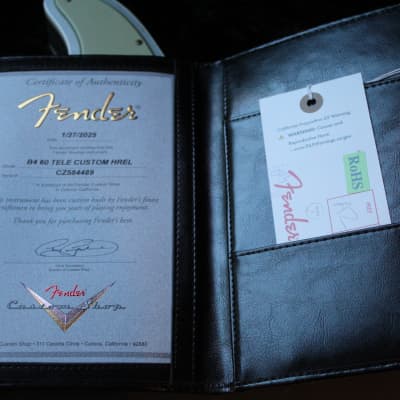 FENDER "Custom Shop 1960 Telecaster Custom Heavy Relic,Aged Inca Silver" HARDCASE, PAPERS image 19