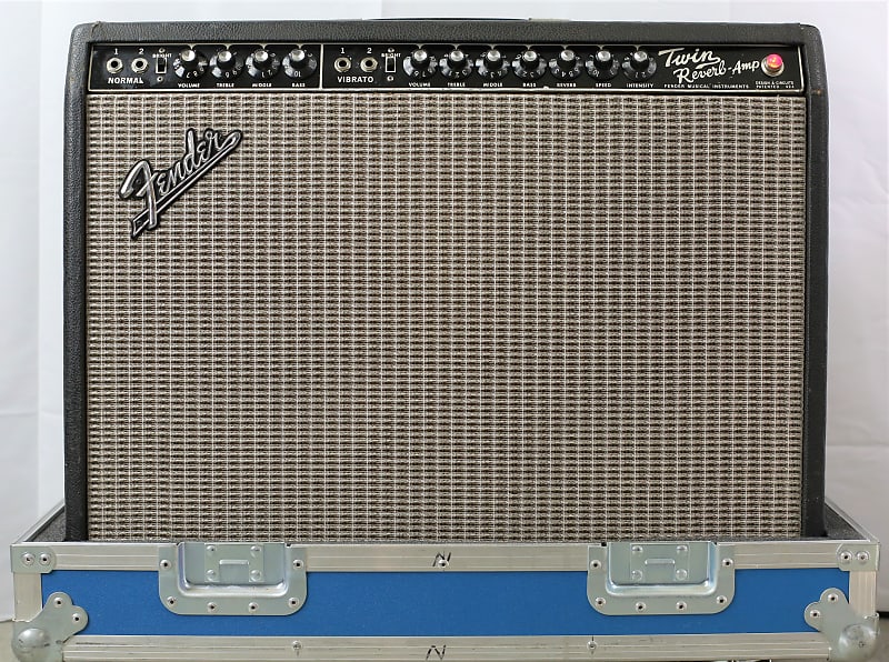 1967 Fender Twin Reverb Amp w/ Case (VIDEO) image 1