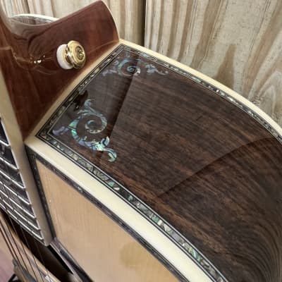 DREADNOUGHT FORTY FIVE D model acoustic guitar 2024 - Natural inlays galore FREE WRANGLER DENIM STRAP image 11