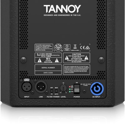 Tannoy VXP6-BK 1,600 Watt 6" Dual Concentric Powered Sound Reinforcement Loudspeaker with Integrated LAB GRUPPEN IDEEA Class-D Amplification(Black) - NEW image 7