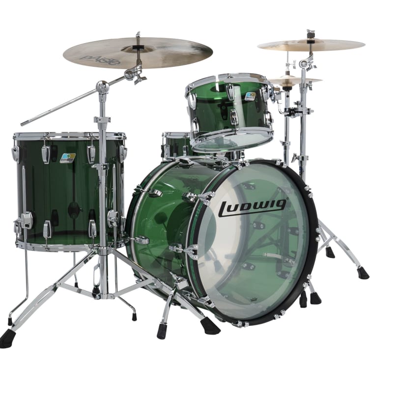 Ludwig Vistalite Reissue 50th Anniversary Fab Outfit 9x13 / 16x16 / 14x22" Drum Set 2022 - Green