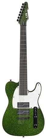 ESP LTD Stephen Carpenter SC607B Guitar with Case Green Sparkle image 1