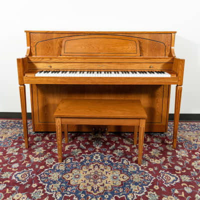 Yamaha M450 TAO Upright Piano | Satin Oak | SN: 285112 image 2