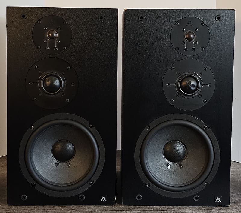 Acoustic Research 338 Bookshelf Speakers Black Year 1995 | Reverb