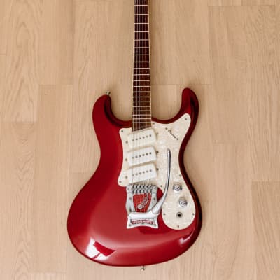2004 Mosrite Eurorite 3 Pickup Non-Production Ventures-Style Guitar, Candy Apple Red w/ Case, Fillmore image 2