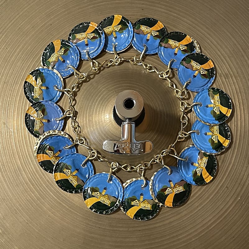 Upcycled Percussion Bottle Cap Ching Ring Hi Hat Reverb