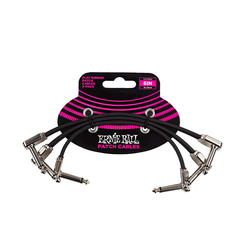 Ernie Ball Flat ribbon Patch Cables 3pack Reverb
