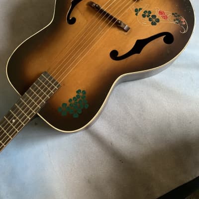 1940's Del Oro Archtop Acoustic w/Dice & 4 Leaf Clovers  RARE !! image 12