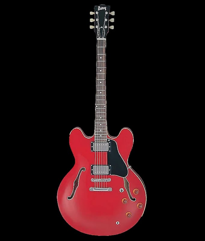 Burny RSA-70 CR Hollow Body Cherry Electric Guitar image 1