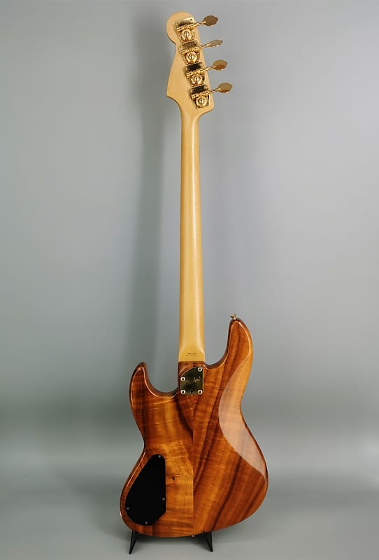 fender japan custom made jbr 80 mij jv jazz bass deluxe solid koa body  active preamp noiseless pickup vintage