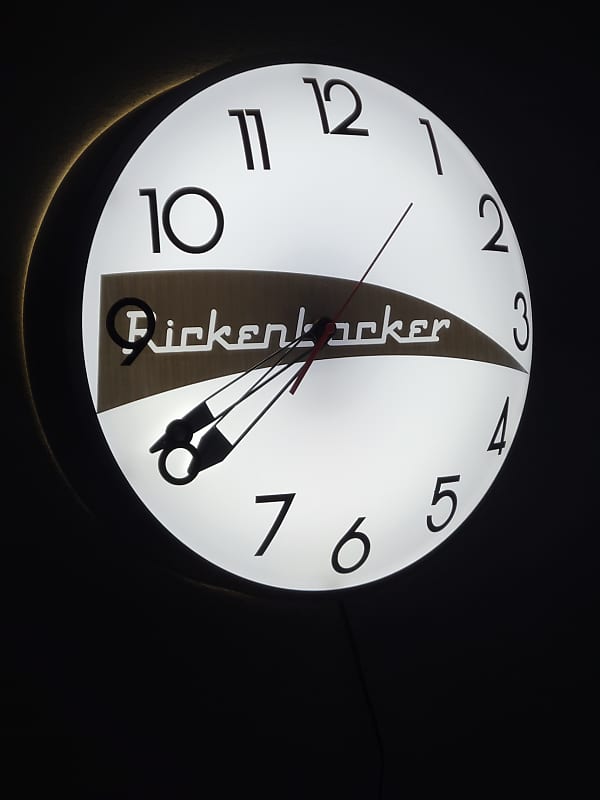 Pam Clock Company Rickenbacker Guitars Dealer Style Light Up Reverb