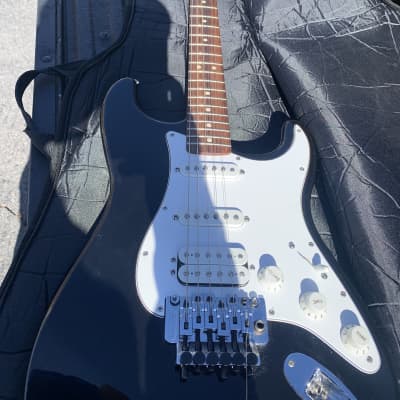 Fender Deluxe fat strat stratocaster w Floyd rose II Mim 2001 black for sale
