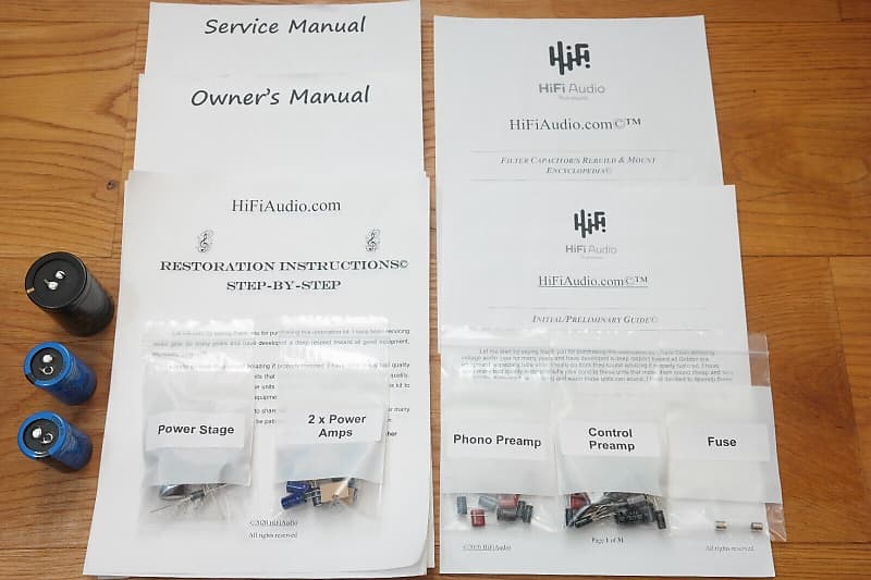 Heathkit  AA15 restoration kit filter capacitor repair rebuild fix  			