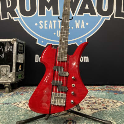 B.C. Rich Tom Hamilton's Aerosmith, Heritage Classic Mockingbird Bass. Bernie Rico Jr. SIGNED!! (#16) - Red for sale