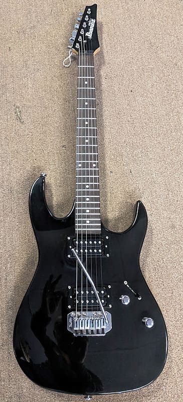 Ibanez GIO Electric Guitar, Black, Dual Humbuckers, Chrome