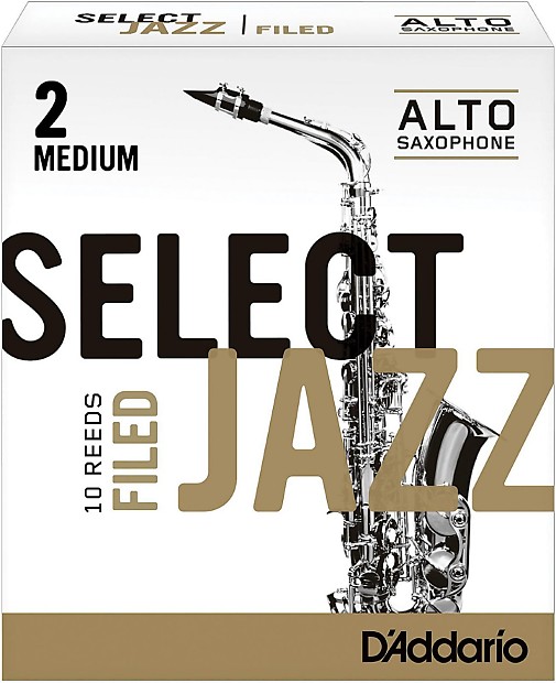 Rico RSF10ASX2M Select Jazz Alto Saxophone Reeds, Filed - Strength 2 Medium (10-Pack) image 1