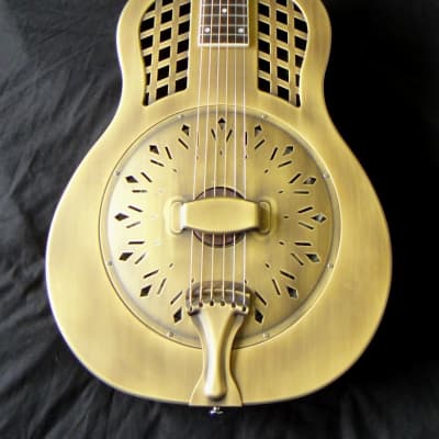 Duolian Resonator Guitar - Antique Brass Body image 2