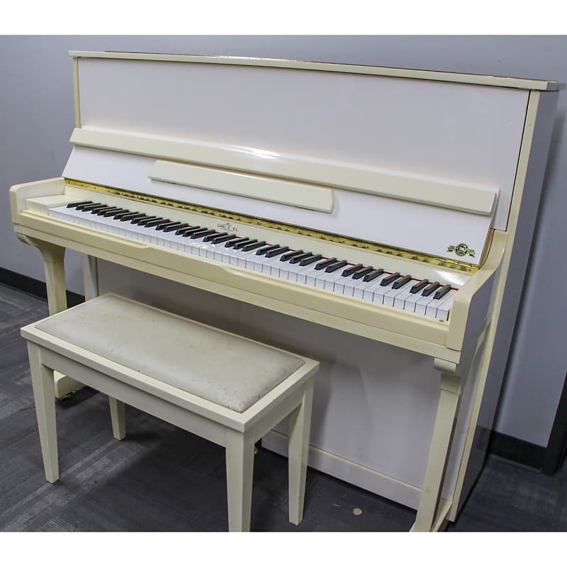 Carl Ebel Studio Piano | Polished White | Reverb