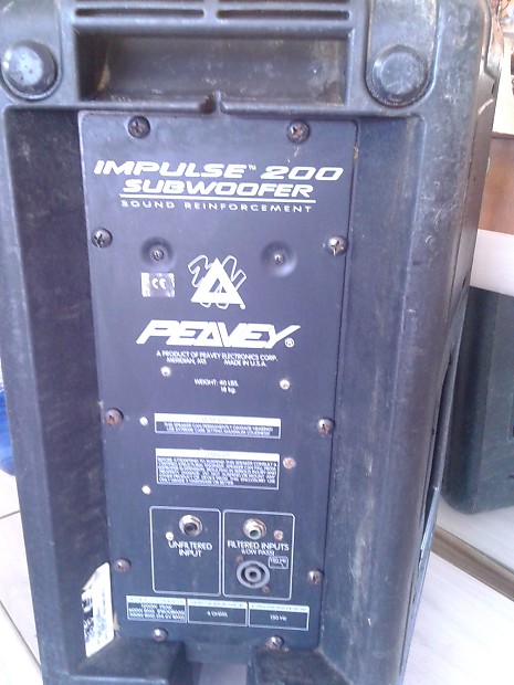 Peavey impulse 200 subwoofer hotsell
