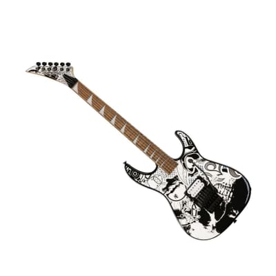 Jackson X Series Dinky DK1 H 6-String Right-Handed Electric Guitar with Laurel Fingerboard and Bolt-On Maple Neck (Skull Kaos) image 2
