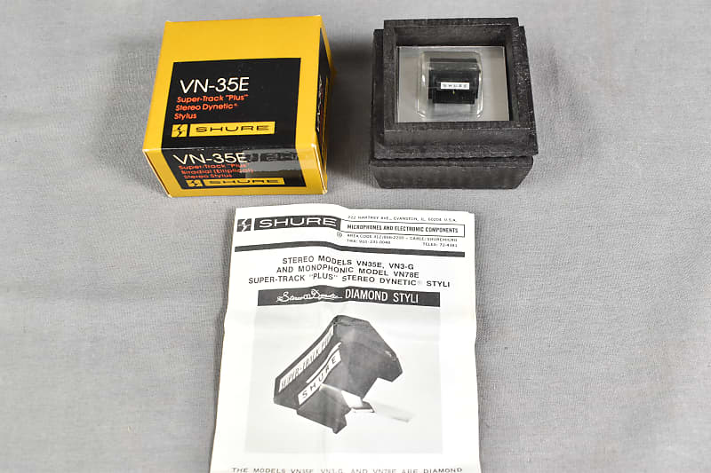 Shure VN-35E Super-Track `` plus&#039;&#039; Stereo Stylus W / original Box In Excellent  			