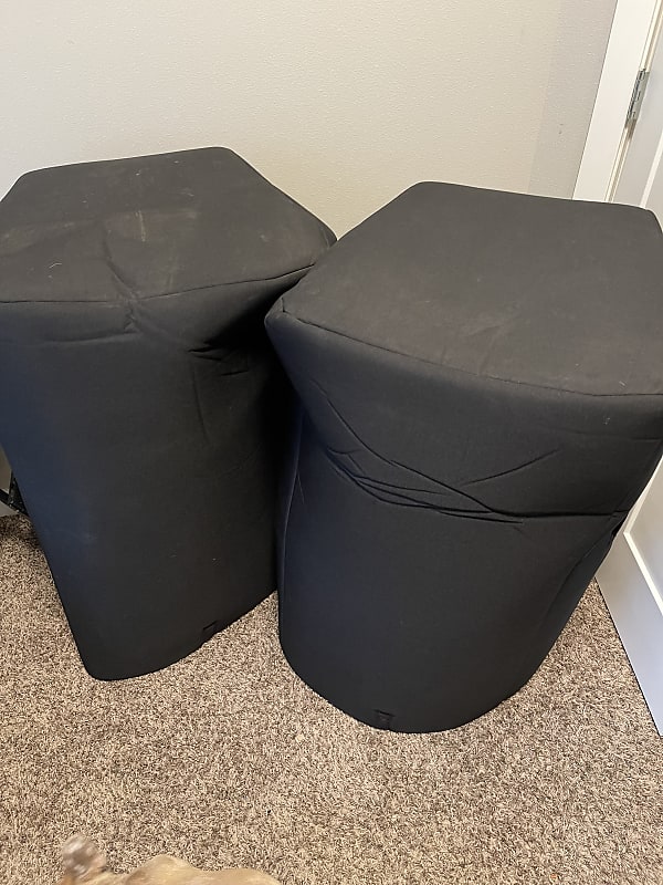 Pair of Tuki Padded Covers for JBL SRX835 2021 - Black image 1