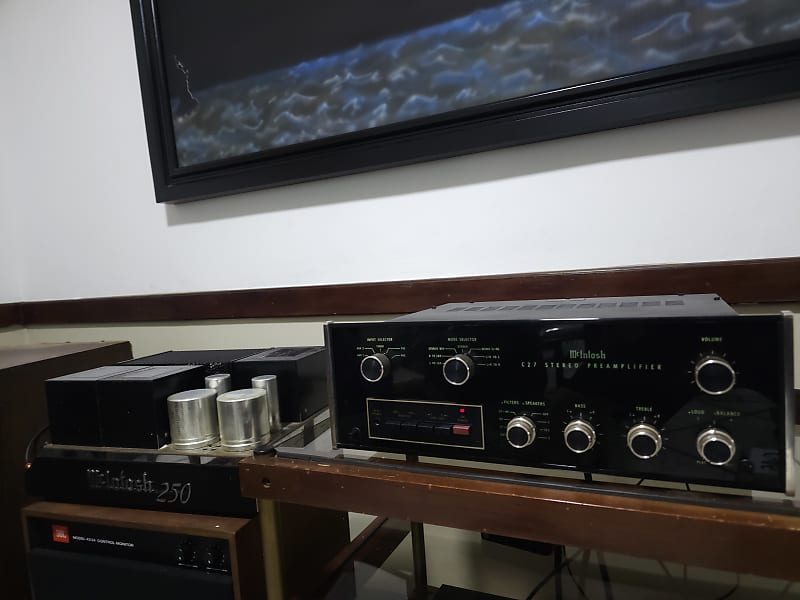 McIntosh C-27 Preamplifier and McIntosh MC 250 Solid State Power Amplier Operational  			