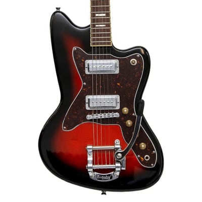 Silvertone 1478 Reissue Red Silver Flake Burst | Reverb