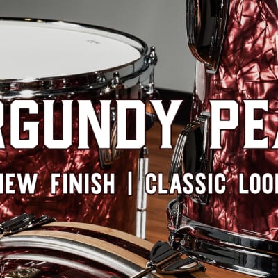 Ludwig 12/14/20" Classic Maple Drum Set - Burgundy Marine Pearl Downbeat Outfit image 9