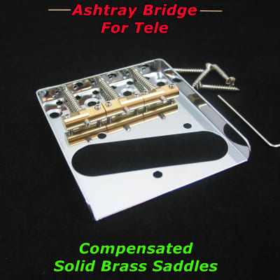 Bridge Plate w/Compensated Brass Saddles for Fender Telecaster Tele Style Guitar image 1
