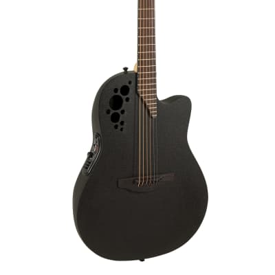 Ovation 1868TX-5-G E-Acoustic Guitar Elite TX Super Shallow Black Textured for sale