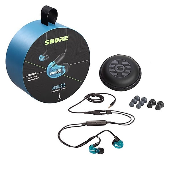 SHURE AONIC215 (SE215DYBL+UNI-A Special Edition) (Translucent Blue)  (Domestic regular product, 2 years warranty)