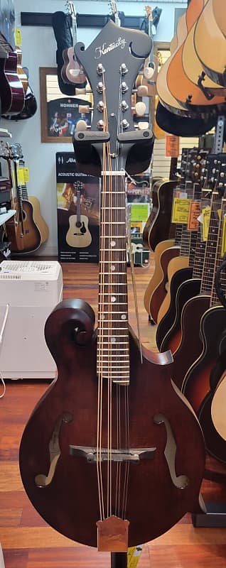 Kentucky KM-606 Standard F-Style Mandolin with Deluxe Padded Case - Satin Brown image 1