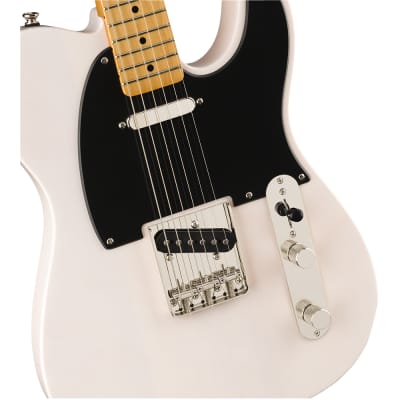 Squier by Fender Classic Vibe '50s Telecaster Guitar, Maple Board, White Blonde image 3