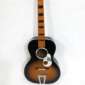 Vintage 1960s Old Kraftsman Silvertone Musical Note Acoustic Guitar Sunburst Kay Perfect Starter Guitar Or Gift Plays well Tight Action Near Mint!!! image 1
