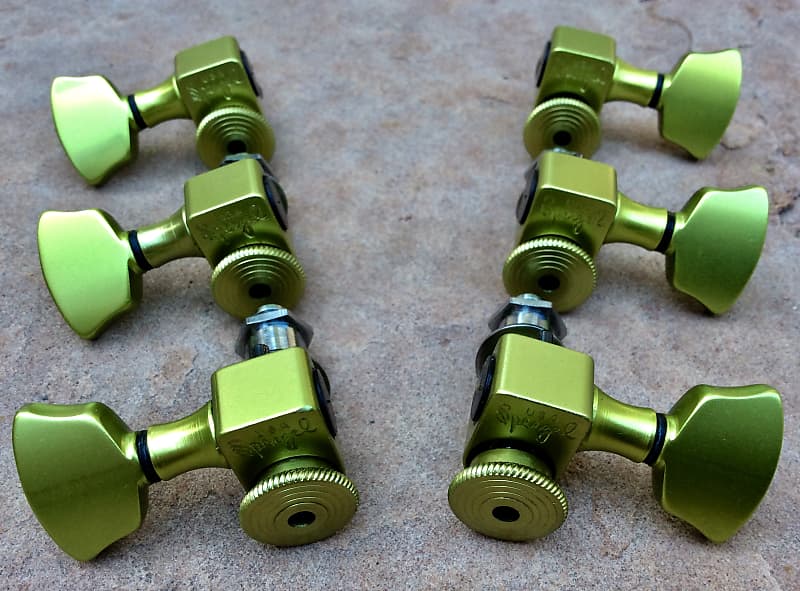 Sperzel Satin Green Anodized Finish Locking Tuners 33 Trim Reverb