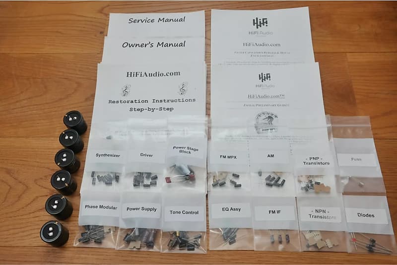 Sansui QR-4500 restoration kit filter capacitor repair rebuild fix  			