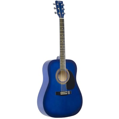 Johnson JG 610 BL Player Series Dreadnought Acoustic Guitar Blue Burst