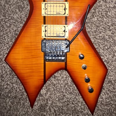B.C. Rich warlock nj neckthru series electric guitar Floyd rose Sunburst image 3