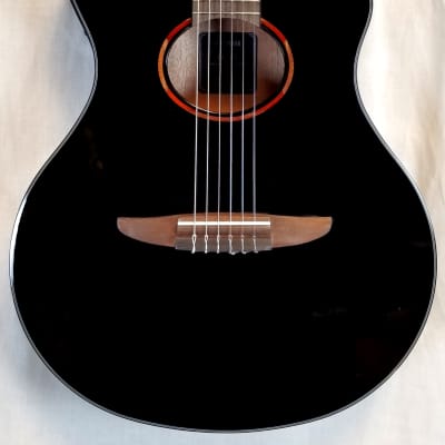 Yamaha NTX1 Acoustic Electric Nylon String Classical Guitar, Black image 1