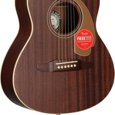 Fender Sonoran Mini Acoustic Guitar (with Gig Bag), All-Mahogany image 8