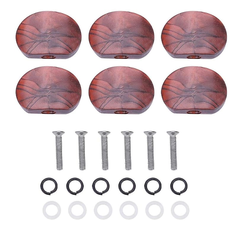 Guitar Tuning Peg Acrylic Buttons, 6 Pcs Guitar Replacement Reverb