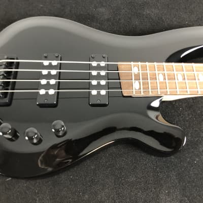 Harley Benton B-450 BK PROG  Gloss Black Progressive 4-String Bass for sale