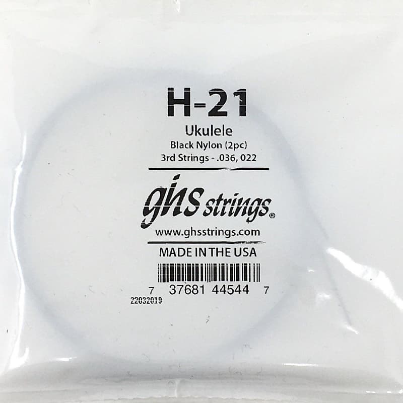 Ghs H-21 Tenor Uke 8-String "C" Pair - Black Nylon image 1