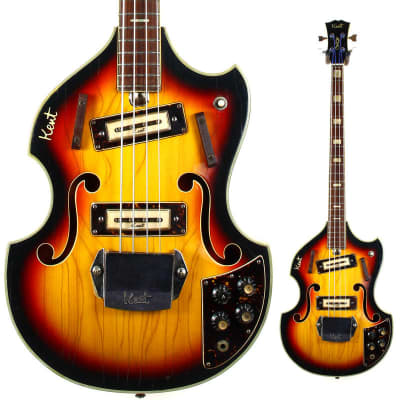 1960s Kent Japan Electric Violin Bass 2 Pickup Model 833
