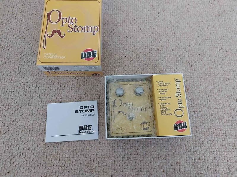 BBE Opto Stomp Optical Guitar/Bass Compressor Pedal 2010s - Yellow image 1