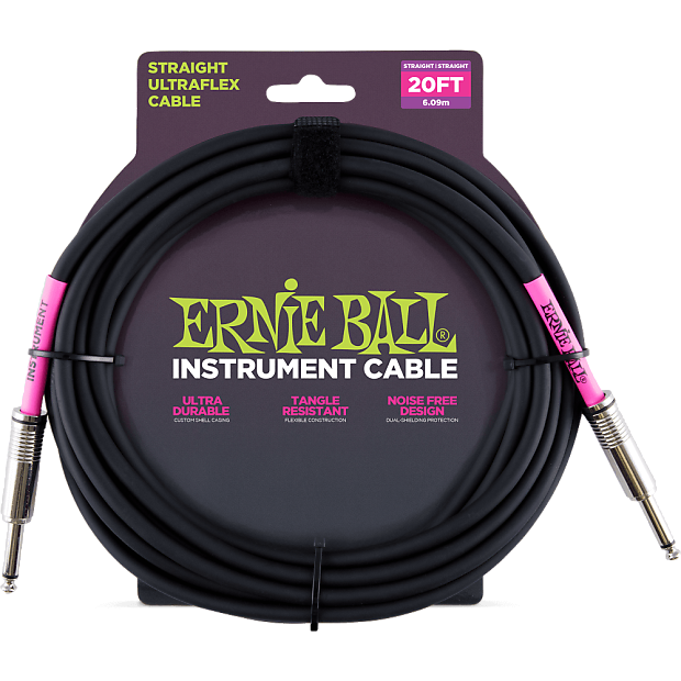 Ernie Ball P06048 Ultraflex Straight 10' Straight to Straight TS Instrument Cable image 1