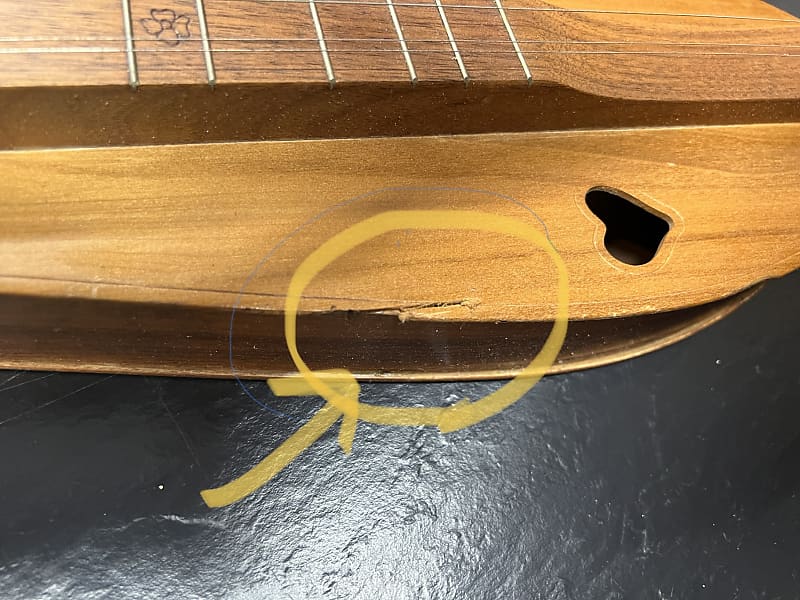 Homer C Ledford 100 Year Old Vintage American Dulcimer Yellow Reverb