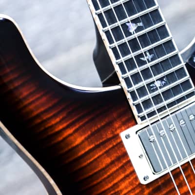 PRS SE Hollowbody II Piezo Orange Tiger Smokeburst Electric Guitar w/Case #H05314 image 9