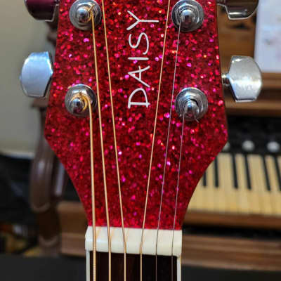 Daisy Rock SGS-DR6205 Deep Pink Sparkle Acoustic Guitar image 4